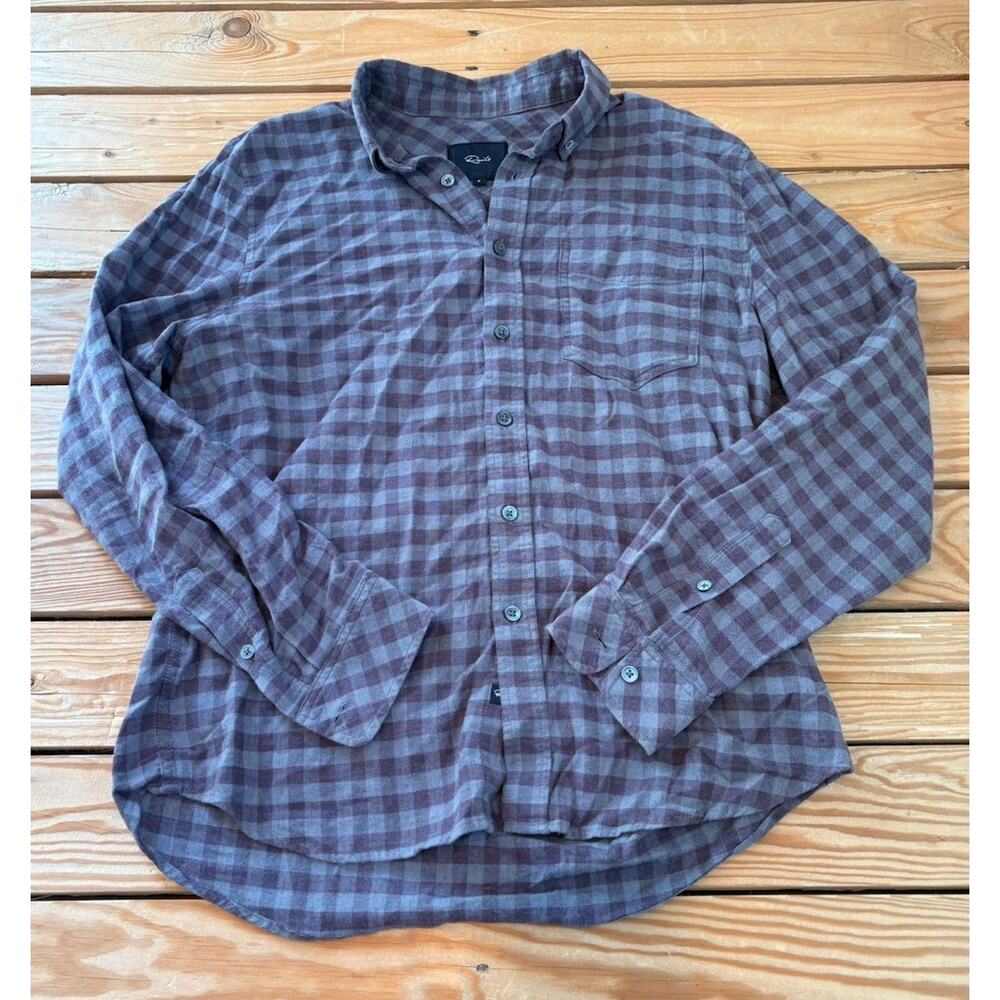 Rails Women’s M Check Button Up Shirt Size S Grey AA